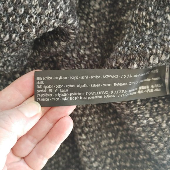 NWT Zara Open Front Chunky Cotton Blend Oversized Cardigan Coat. M - Picture 7 of 7